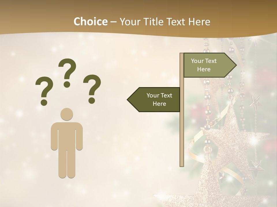 Black Ornate Christmas PowerPoint Template