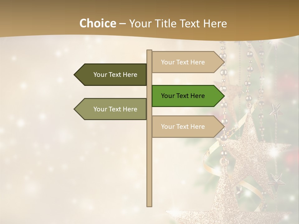 Black Ornate Christmas PowerPoint Template