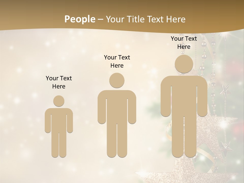 Black Ornate Christmas PowerPoint Template