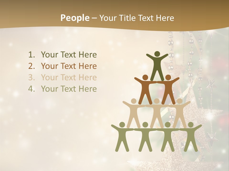 Black Ornate Christmas PowerPoint Template