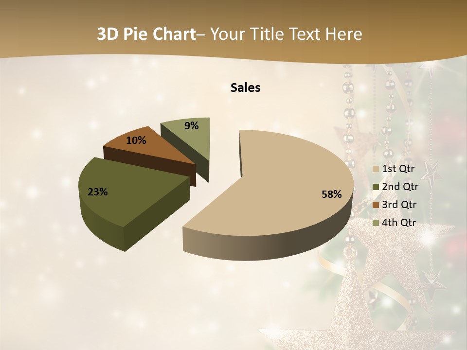 Black Ornate Christmas PowerPoint Template