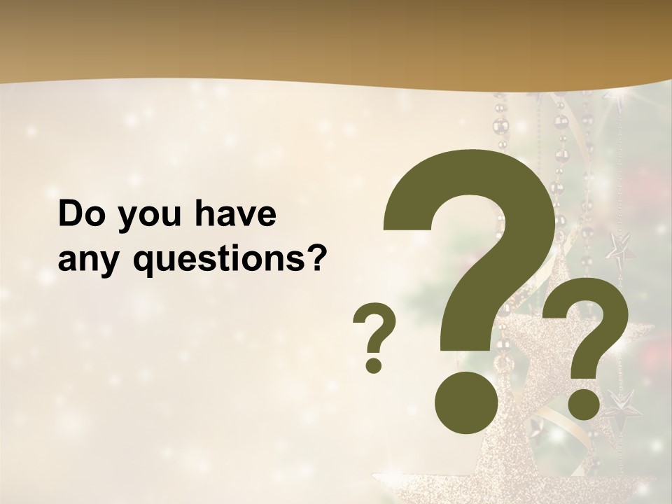 Black Ornate Christmas PowerPoint Template