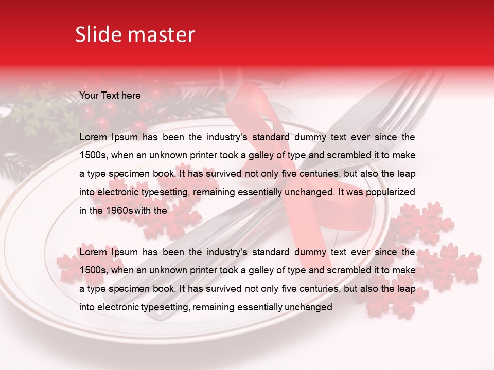 Ornament Silverware Light PowerPoint Template