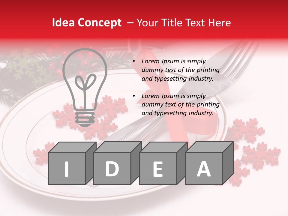 Ornament Silverware Light PowerPoint Template