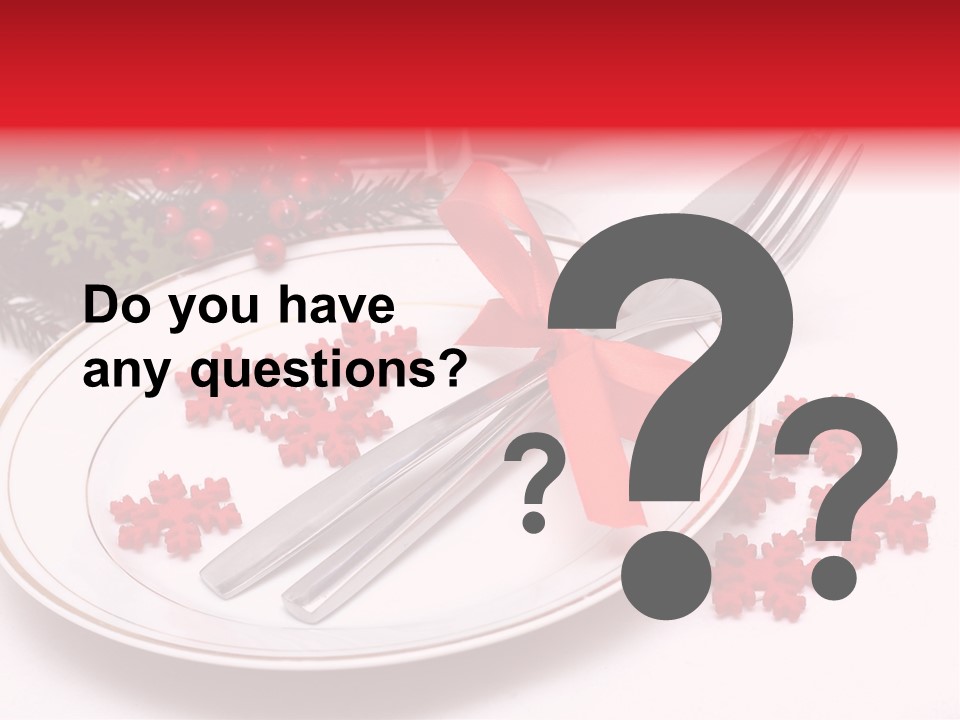 Ornament Silverware Light PowerPoint Template