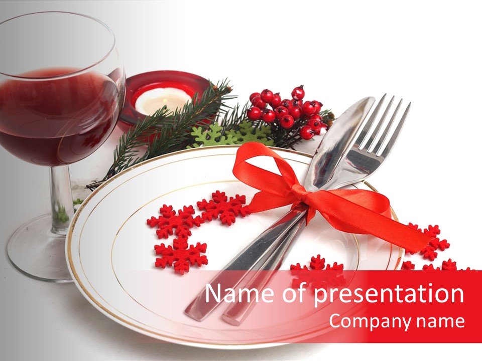 Plate Party Dining PowerPoint Template