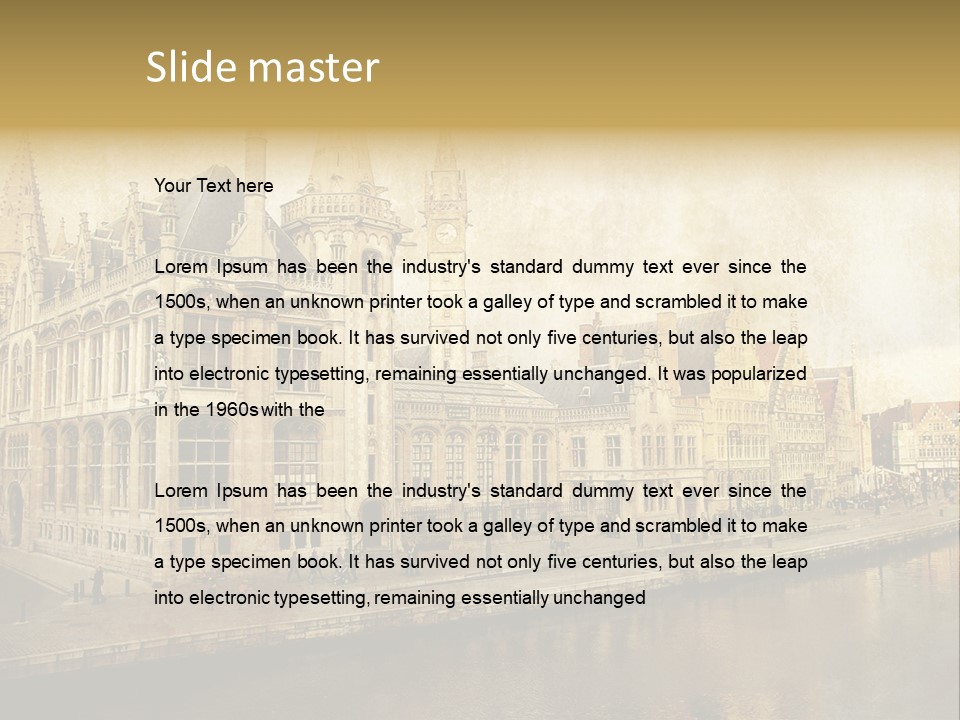 City Clocktower Texture PowerPoint Template