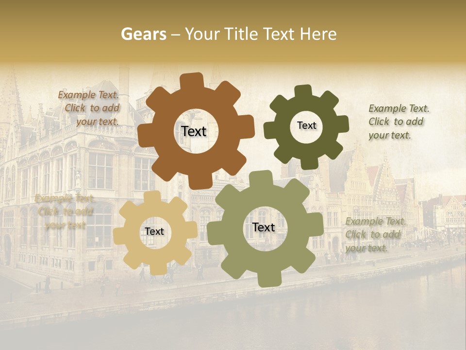 City Clocktower Texture PowerPoint Template