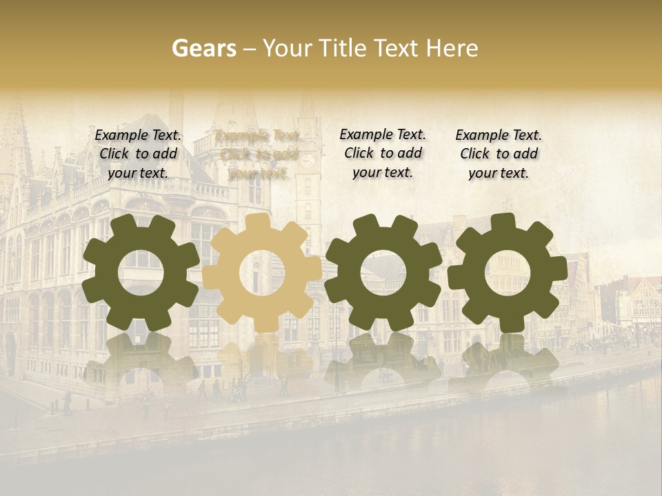 City Clocktower Texture PowerPoint Template