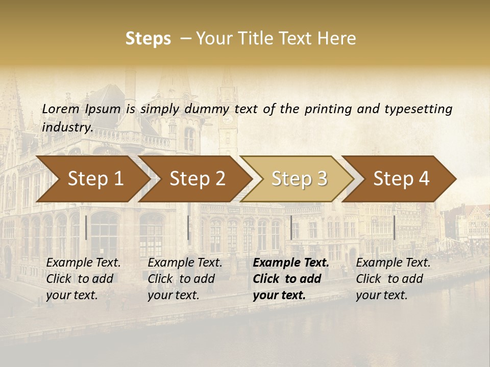 City Clocktower Texture PowerPoint Template