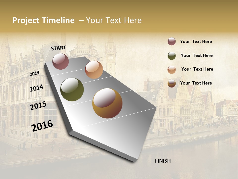 City Clocktower Texture PowerPoint Template
