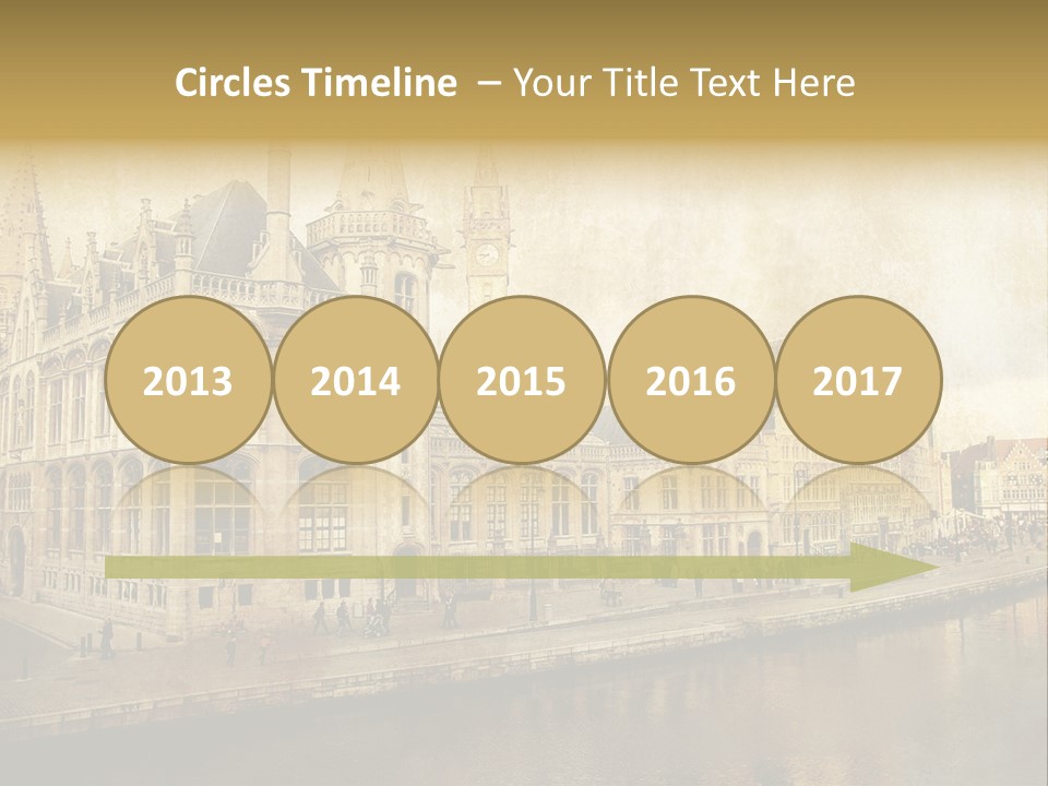 City Clocktower Texture PowerPoint Template
