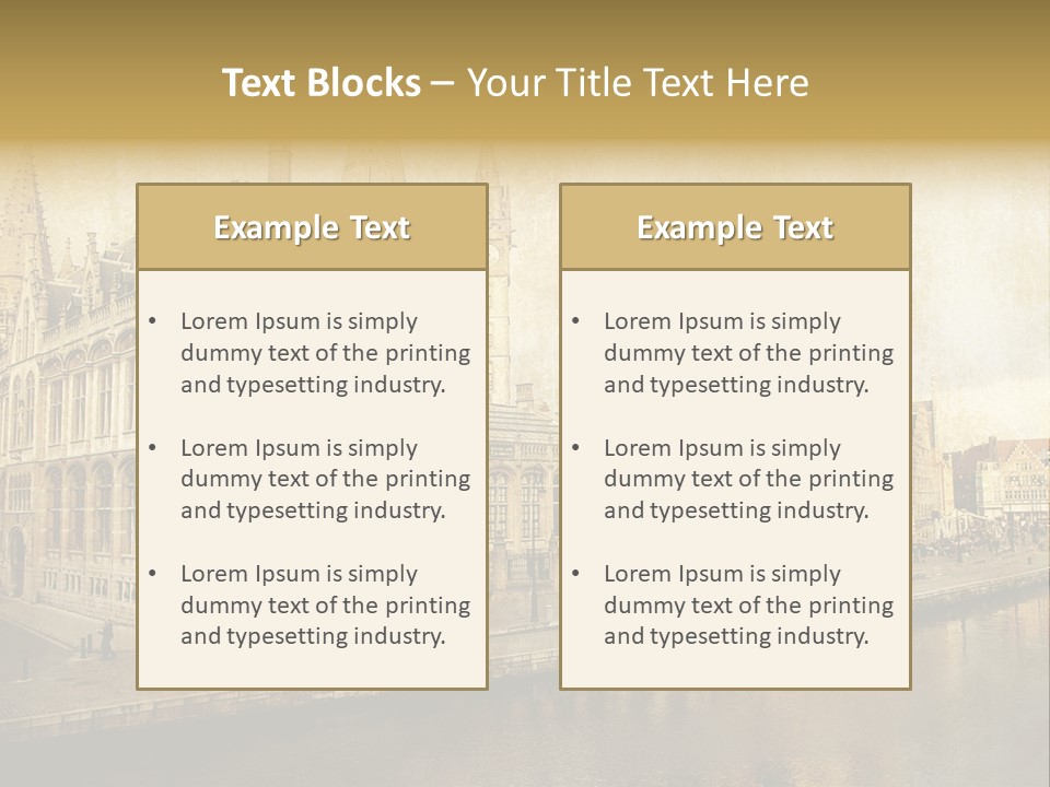 City Clocktower Texture PowerPoint Template