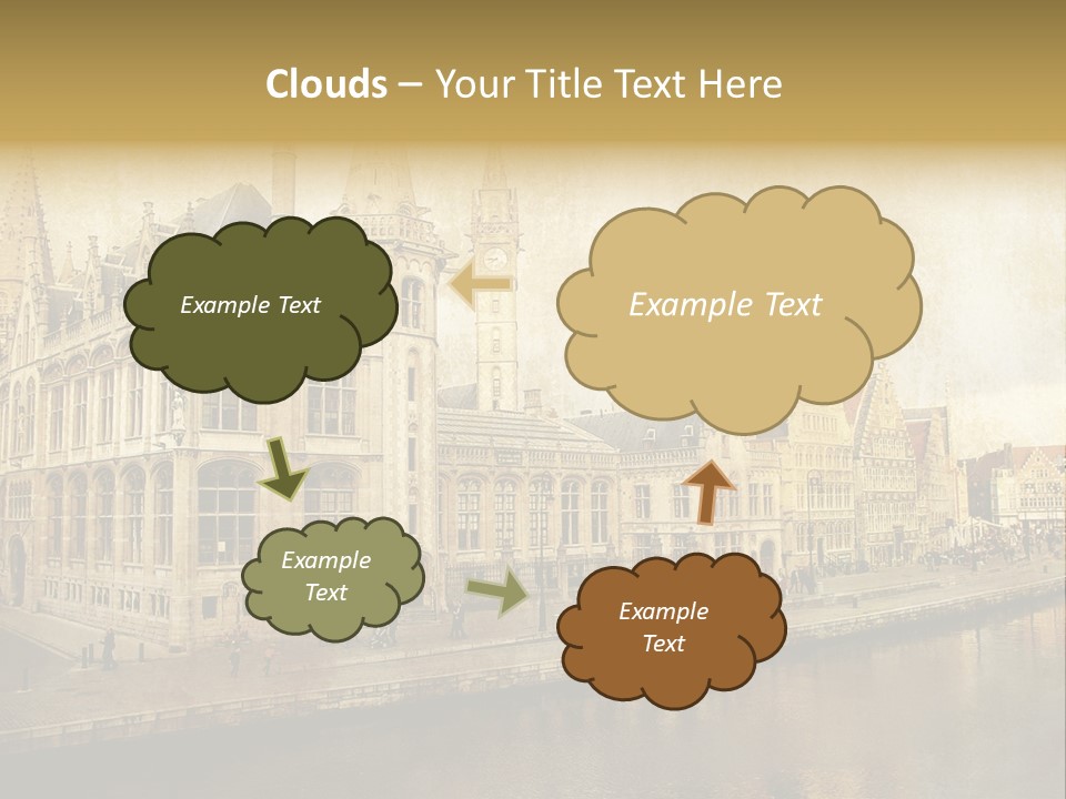 City Clocktower Texture PowerPoint Template