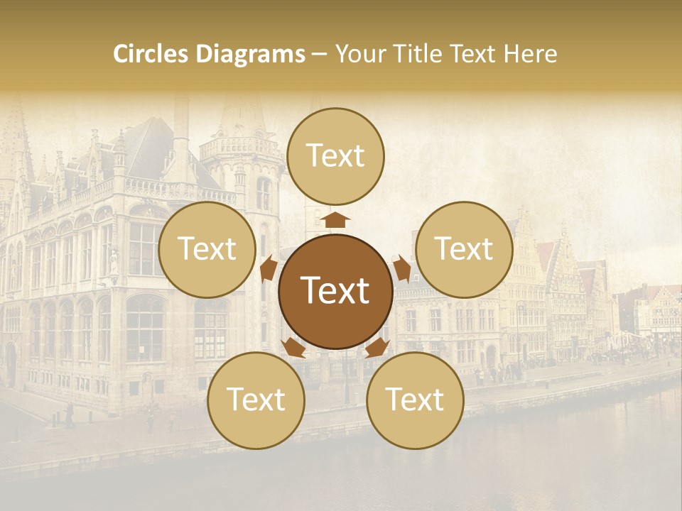 City Clocktower Texture PowerPoint Template