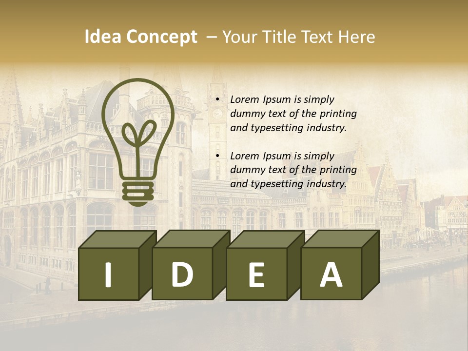 City Clocktower Texture PowerPoint Template