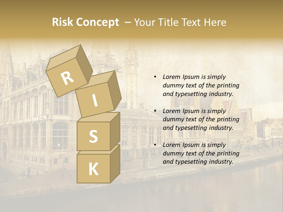 City Clocktower Texture PowerPoint Template