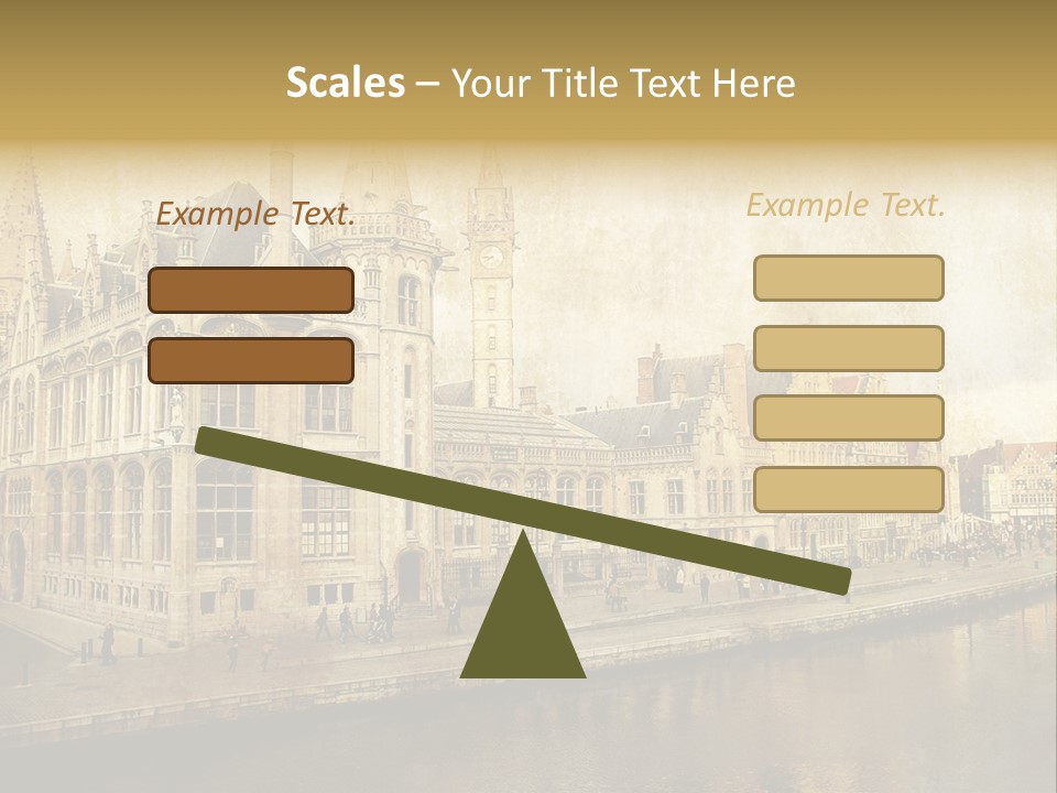 City Clocktower Texture PowerPoint Template