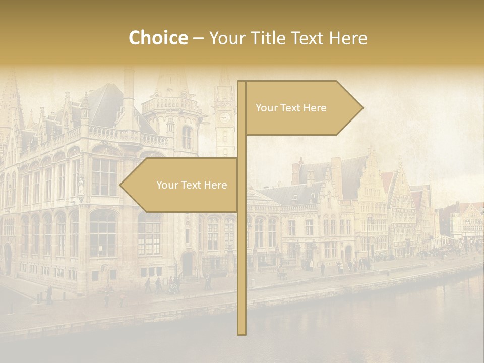 City Clocktower Texture PowerPoint Template