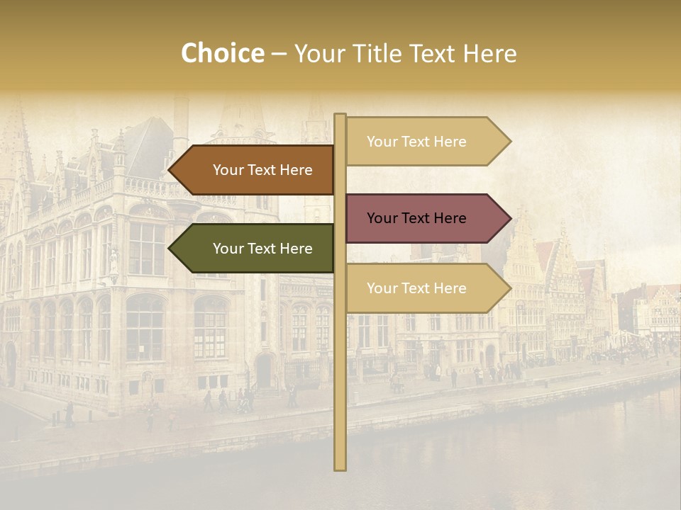 City Clocktower Texture PowerPoint Template