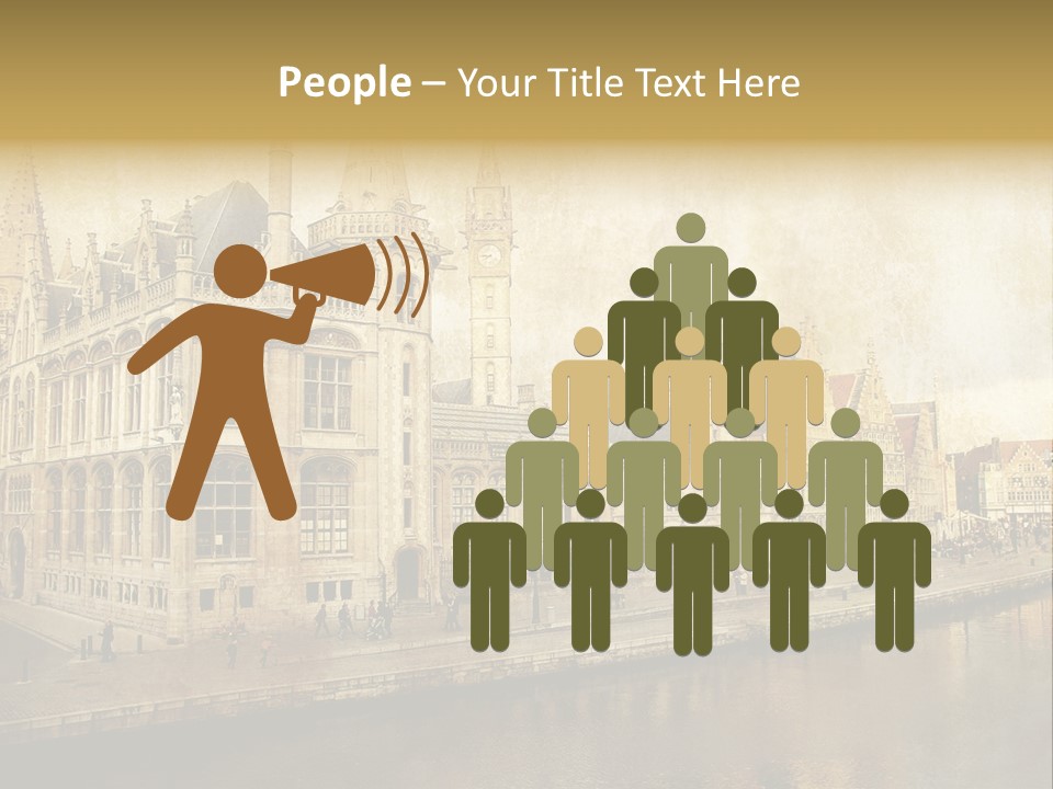 City Clocktower Texture PowerPoint Template