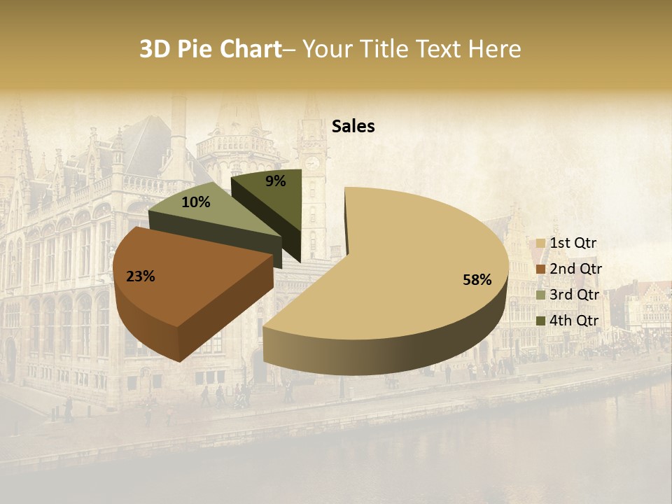 City Clocktower Texture PowerPoint Template