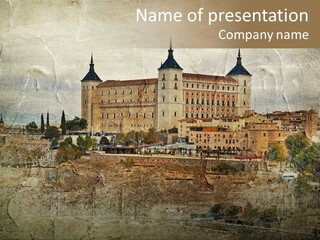 Architecture Medieval Alcazar PowerPoint Template