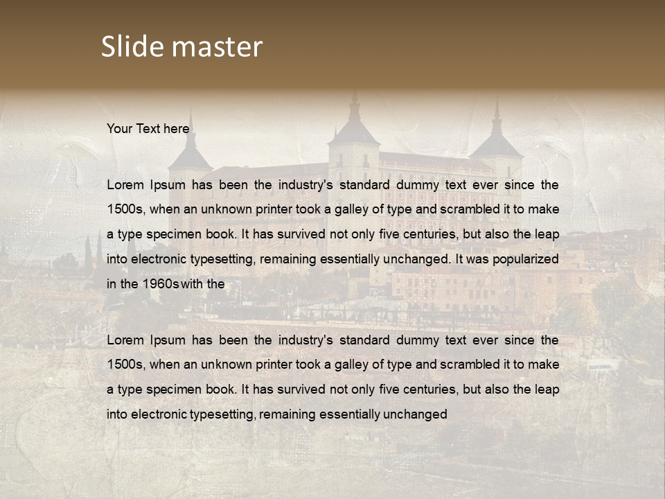 Architecture Medieval Alcazar PowerPoint Template