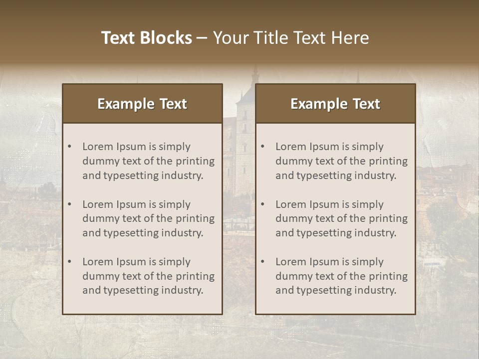 Architecture Medieval Alcazar PowerPoint Template