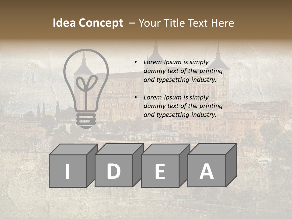 Architecture Medieval Alcazar PowerPoint Template