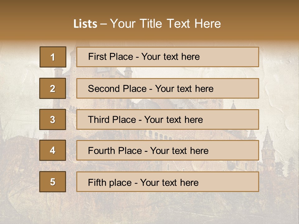 Majestic Palace Tower PowerPoint Template