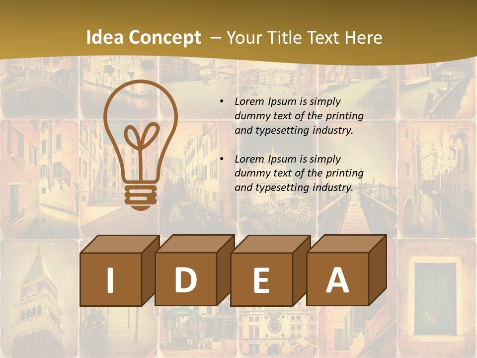 Leone Alato Retro Sospiri PowerPoint Template