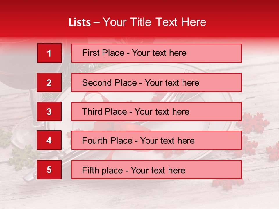 Centrepiece Party Setting PowerPoint Template
