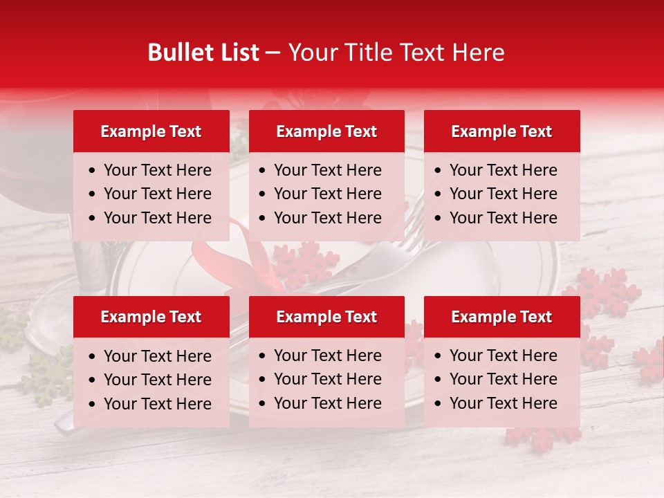 Centrepiece Party Setting PowerPoint Template