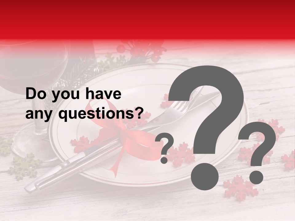 Centrepiece Party Setting PowerPoint Template