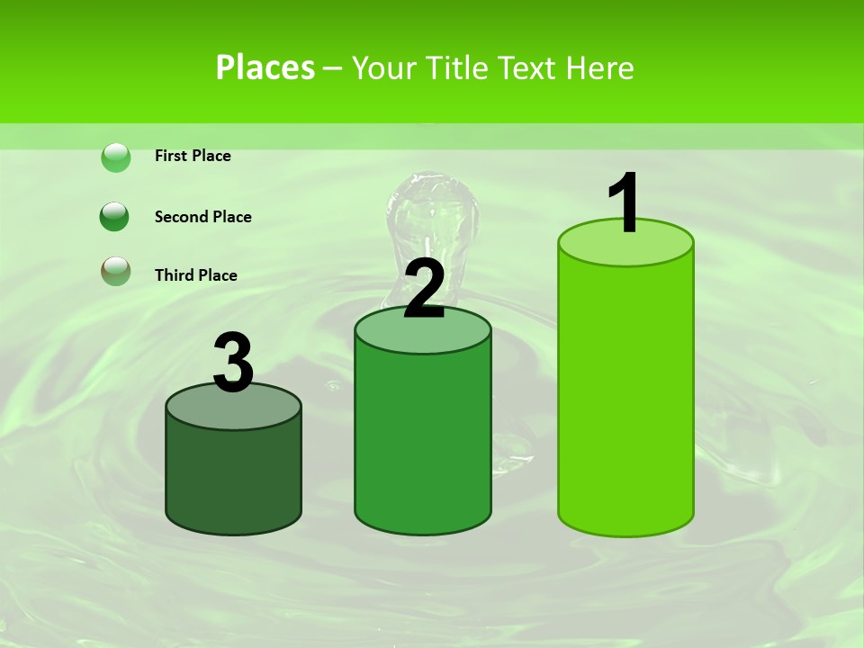 Green Drip Liquid Drip PowerPoint Template