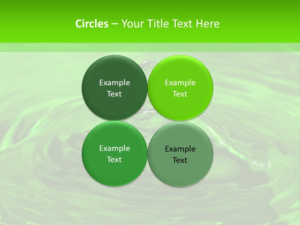 Green Drip Liquid Drip PowerPoint Template