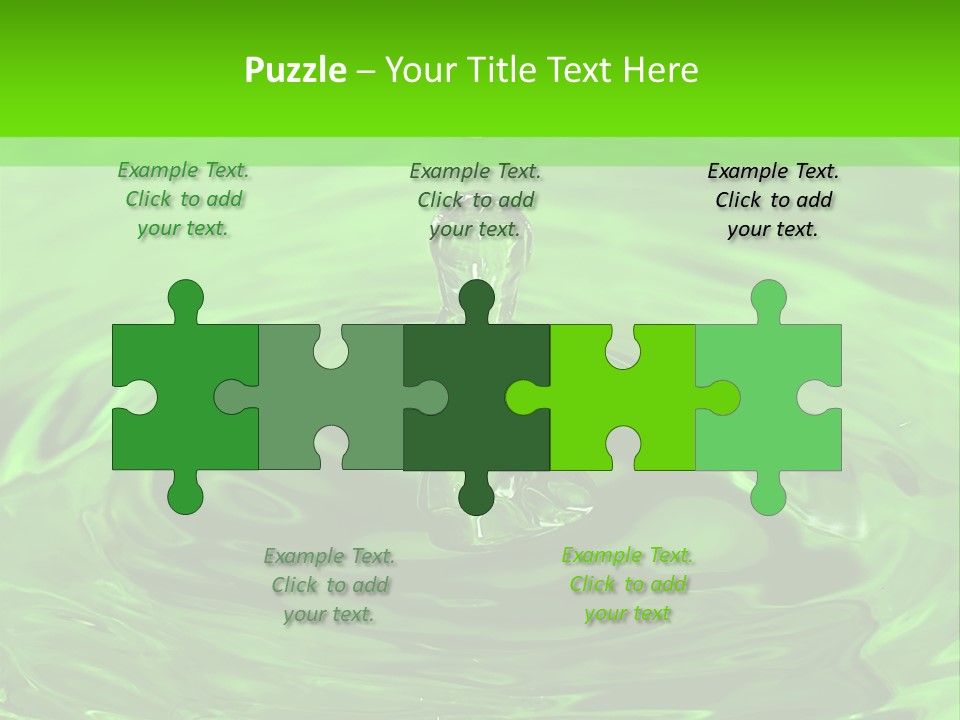 Green Drip Liquid Drip PowerPoint Template