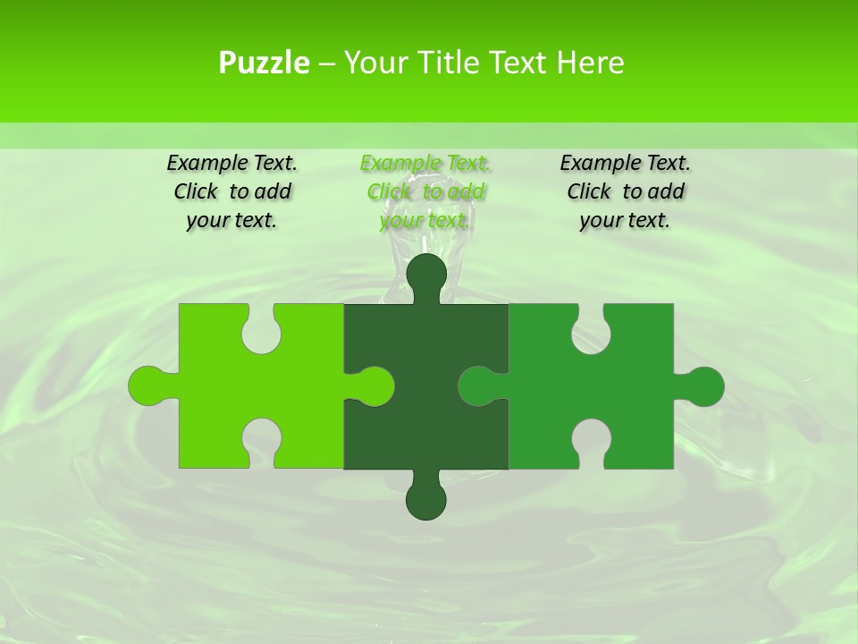 Green Drip Liquid Drip PowerPoint Template