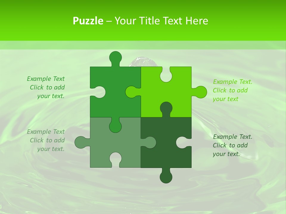 Green Drip Liquid Drip PowerPoint Template