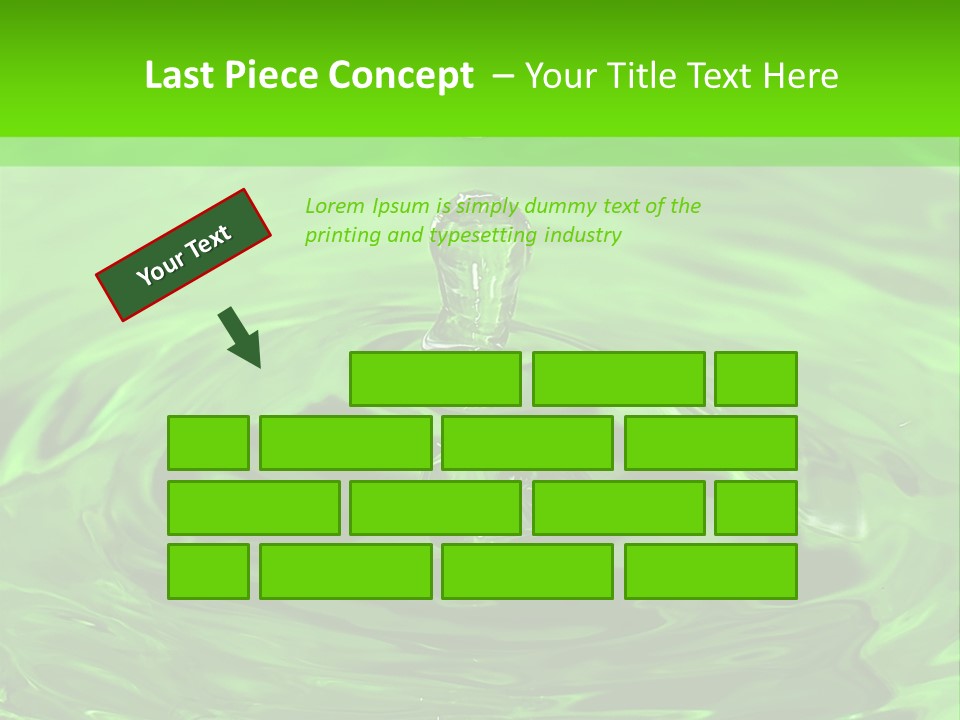 Green Drip Liquid Drip PowerPoint Template