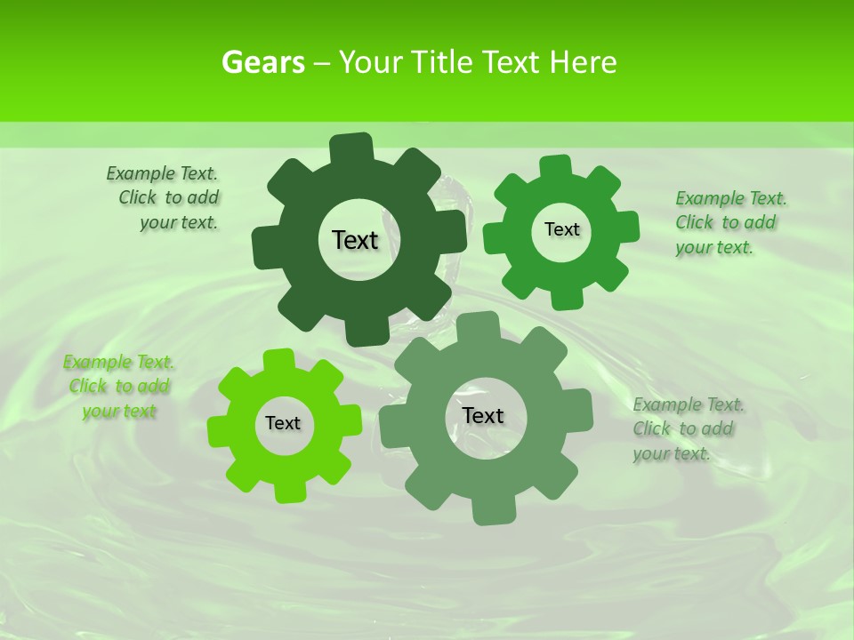 Green Drip Liquid Drip PowerPoint Template