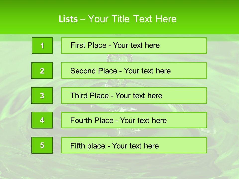 Green Drip Liquid Drip PowerPoint Template