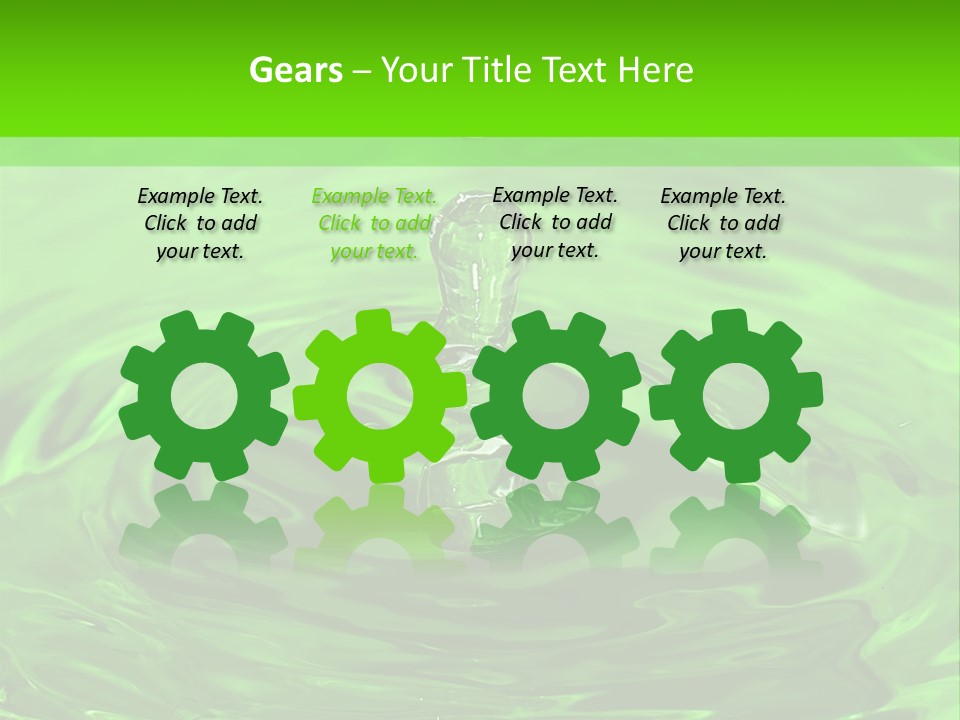 Green Drip Liquid Drip PowerPoint Template