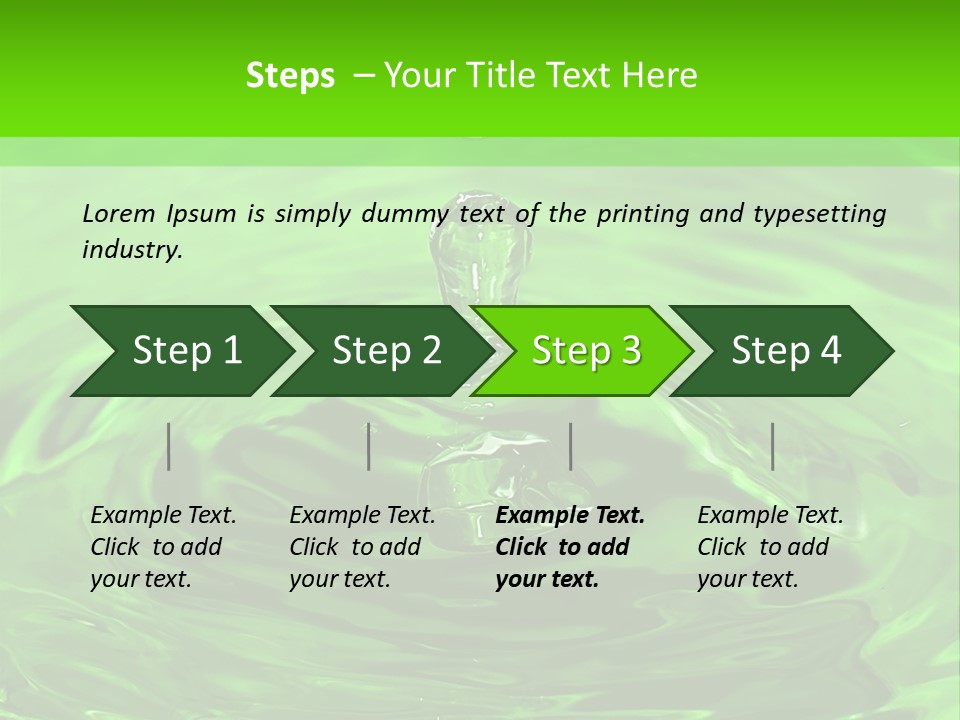 Green Drip Liquid Drip PowerPoint Template