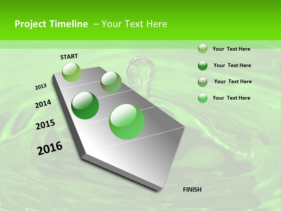 Green Drip Liquid Drip PowerPoint Template