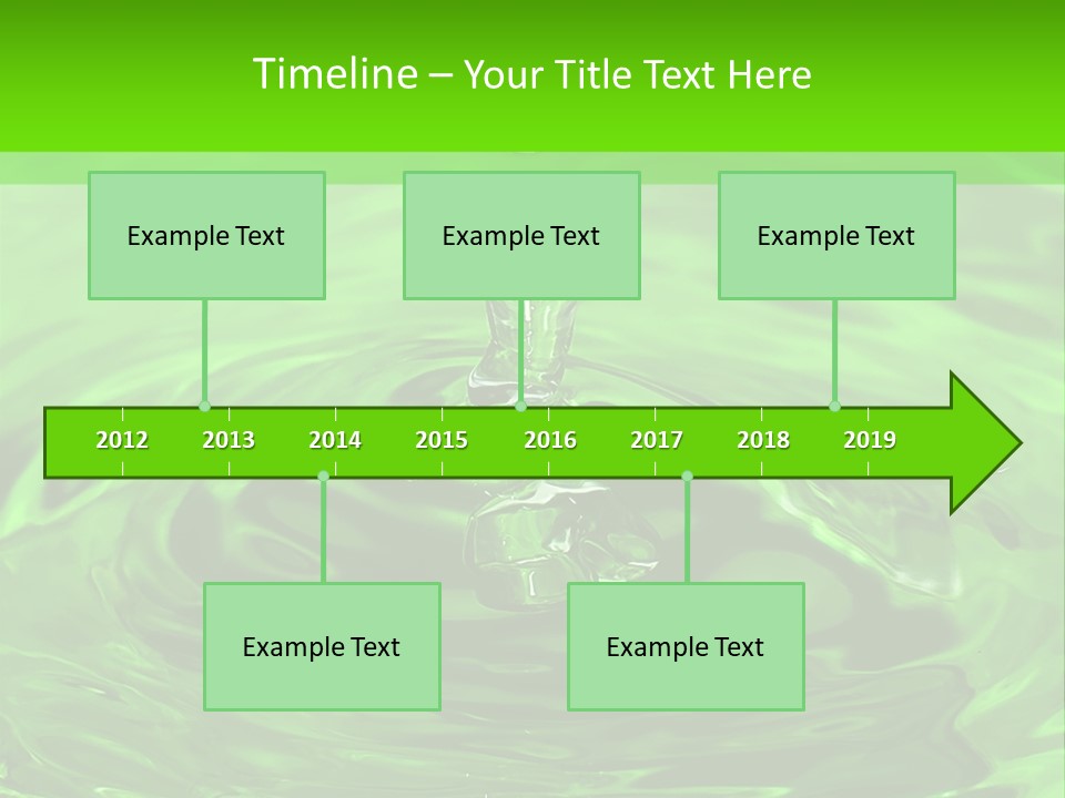 Green Drip Liquid Drip PowerPoint Template