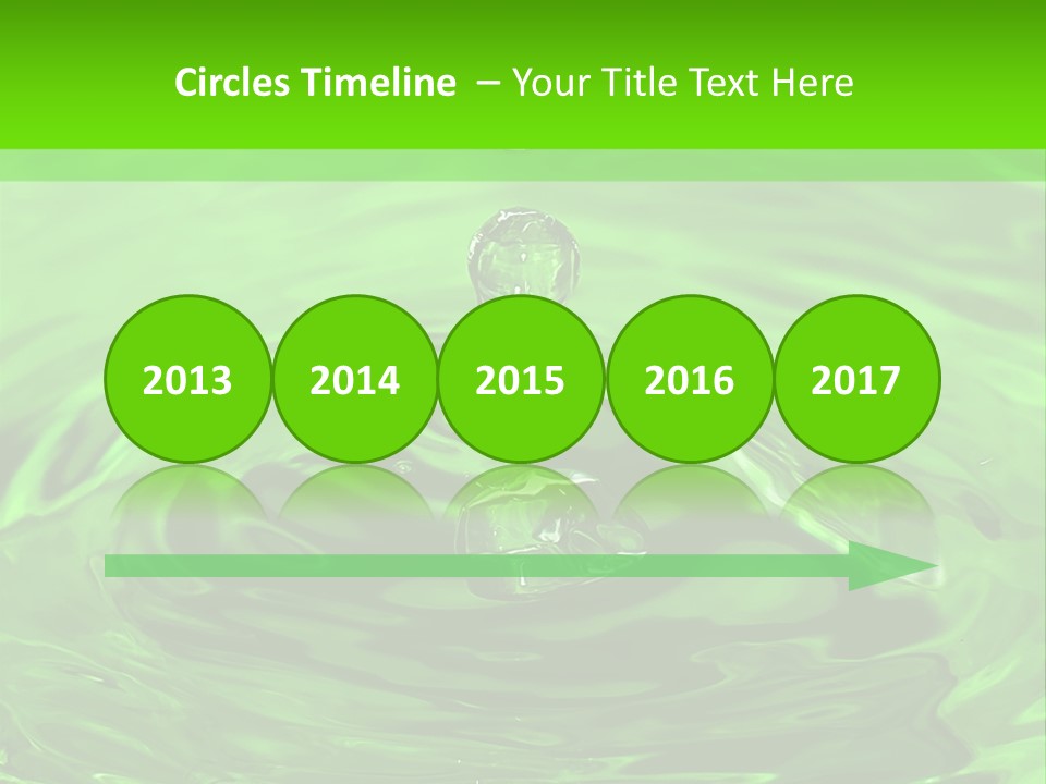 Green Drip Liquid Drip PowerPoint Template