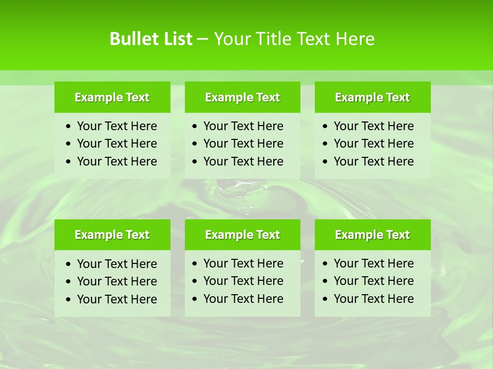 Green Drip Liquid Drip PowerPoint Template