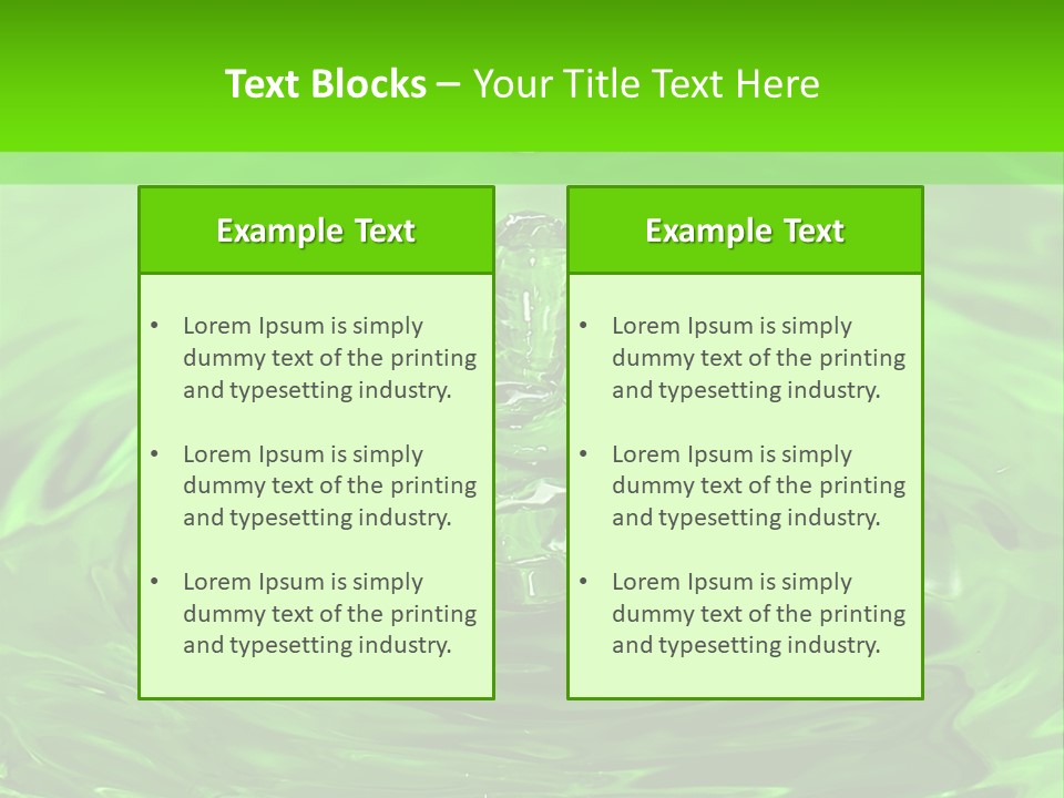 Green Drip Liquid Drip PowerPoint Template
